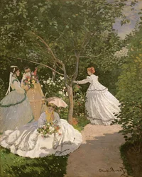 庭の女たち、1866年